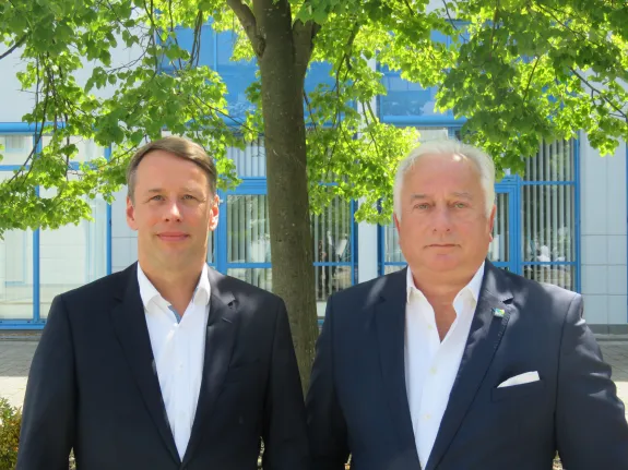 Ehemalige Geschäftsführung der Stadtwerke: Dr. Josef Wolf und Hanno Nispel.