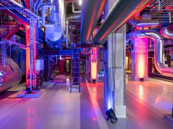 Blick ins Heizkraftwerk Schwerin Süd.