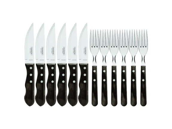 Steakbesteck (6 Messer und 6 Gabeln)
