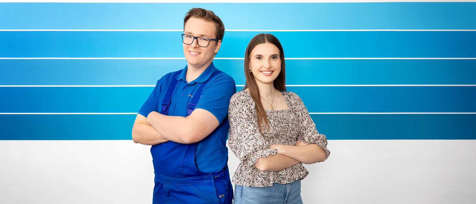 Zwei Azubis der Stadtwerken Schwerin.