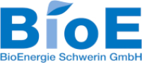 Blaues BioE-Logo der BioEnergie Schwerin GmbH