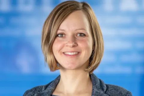 Stadtwerkemitarbeiterin Tina Becker vom Fernwärme-Team