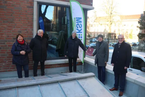 Übergabe des Fördermittelbescheids geförderter Breitbandausbau Weiße Flecken 2021.