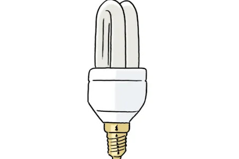 Eine Energiesparlampe