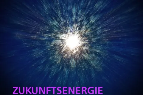 Moderne Darstellung eines strahlenden Lichtes im dunklen Raum