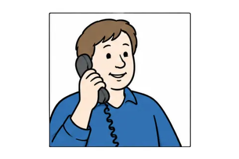 Mitarbeiter der Stadtwerke am Telefon.