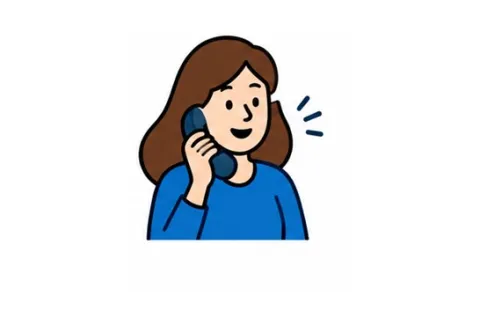Eine Person telefoniert.