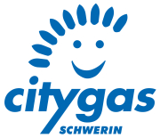 citygas Logo: Erdgasflamme mit Smiley