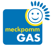 Blau-Gelbes Logo von meckpommGAS