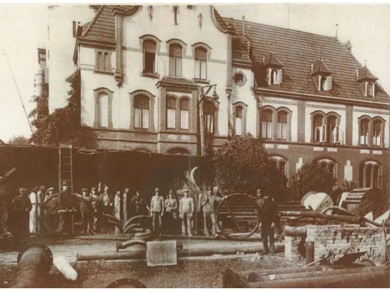 Historisches Foto vom Elektrizitätswerk in Schwerin von 1924