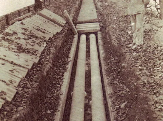 Historisches Foto vom Fernheizwerk in Schwerin 1924.
