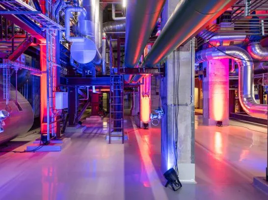 Blick ins Heizkraftwerk Schwerin Süd.