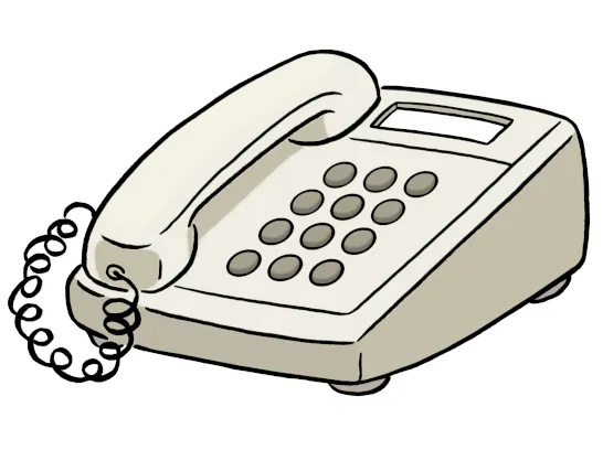 Ein klassisches Telefon zum Telefonieren.