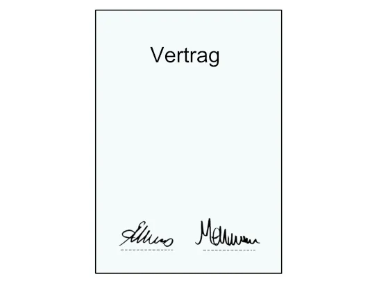 Der Vertrag ist unterschrieben. Deshalb ist er gültig.