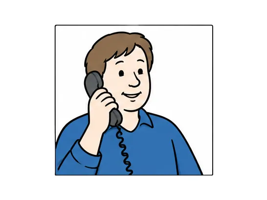 Mitarbeiter der Stadtwerke am Telefon.