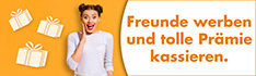 Frau mit Geschenken, Freunde werben, Copyright: deagreez - stock.adobe.com